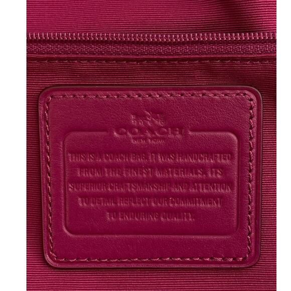 COACH Colette Magenta Leather Satchel, Gold Accents, 2 Hang Tags, Dustbag NWT - Picture 5 of 13